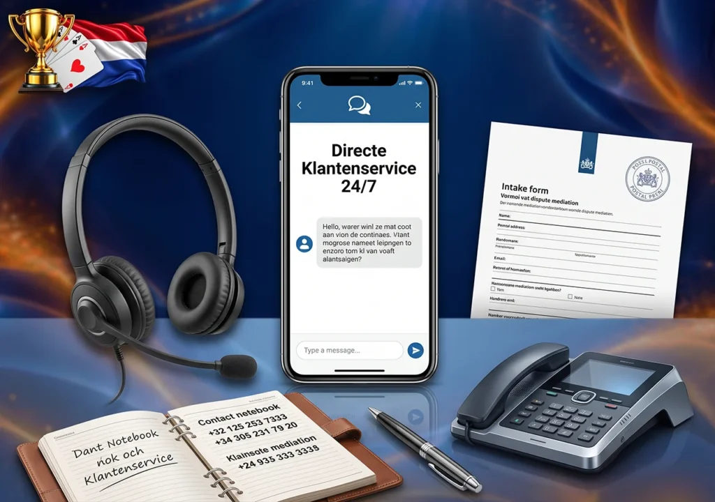 Hulpdesk voor spelersvragen, feedback en ondersteuning bij geschillen met goksites