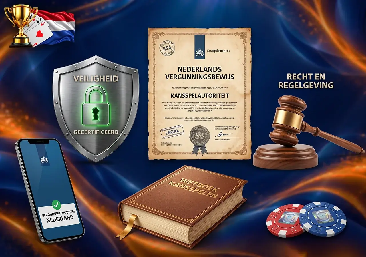 Controle van officiële vergunningskenmerken van de Kansspelautoriteit bij Top 10 Online Casino
